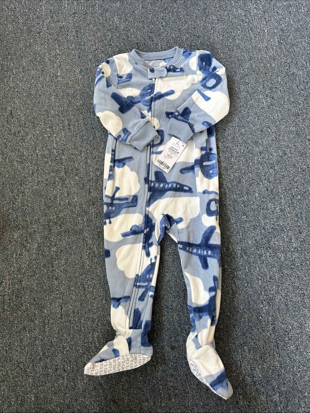 NWT Carters Fleece Footed Pajamas Airplanes
